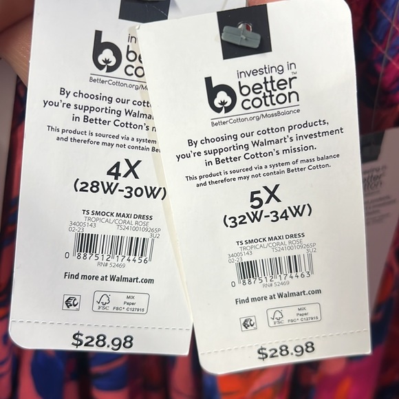 Terra & Sky Women's Plus Smock Maxi Dress - Picture 7 of 7